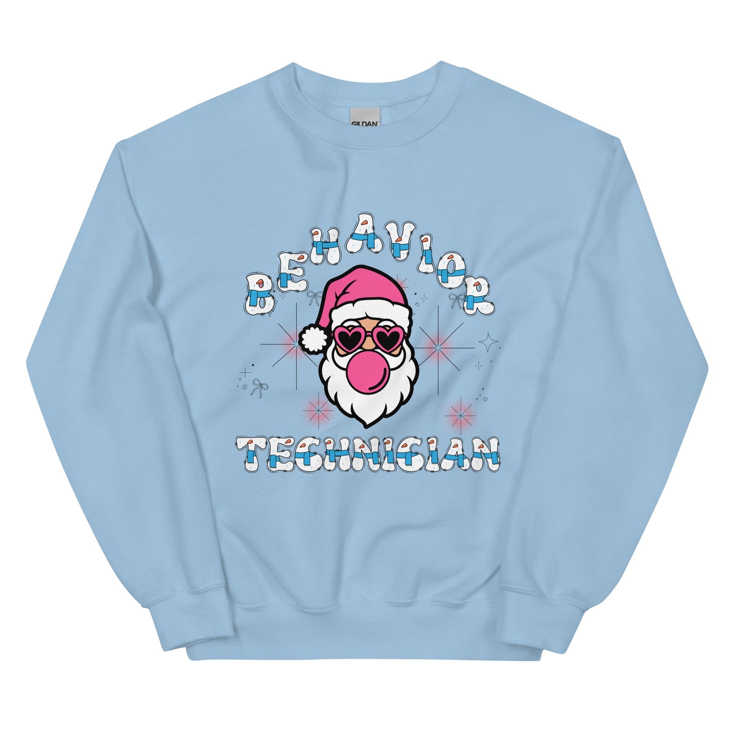 Bubble-Blowing Santa Behavior Technician Sweater Unisex Christmas Sweatshirt Affordable ABA Materials
