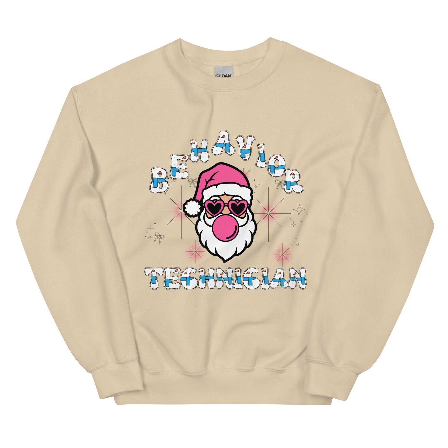 Bubble-Blowing Santa Behavior Technician Sweater Unisex Christmas Sweatshirt Affordable ABA Materials