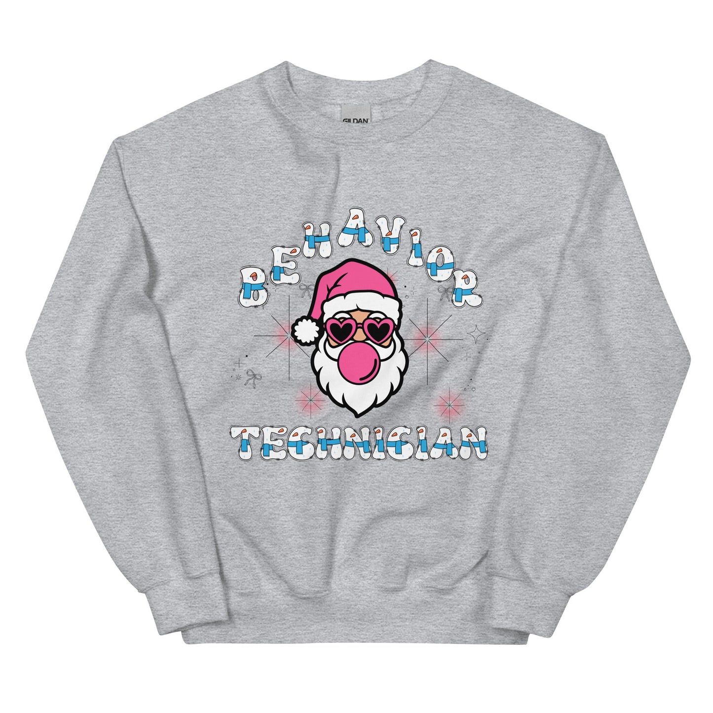 Bubble-Blowing Santa Behavior Technician Sweater Unisex Christmas Sweatshirt Affordable ABA Materials