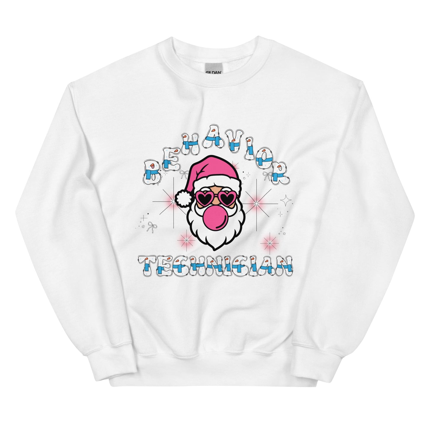 Bubble-Blowing Santa Behavior Technician Sweater Unisex Christmas Sweatshirt Affordable ABA Materials