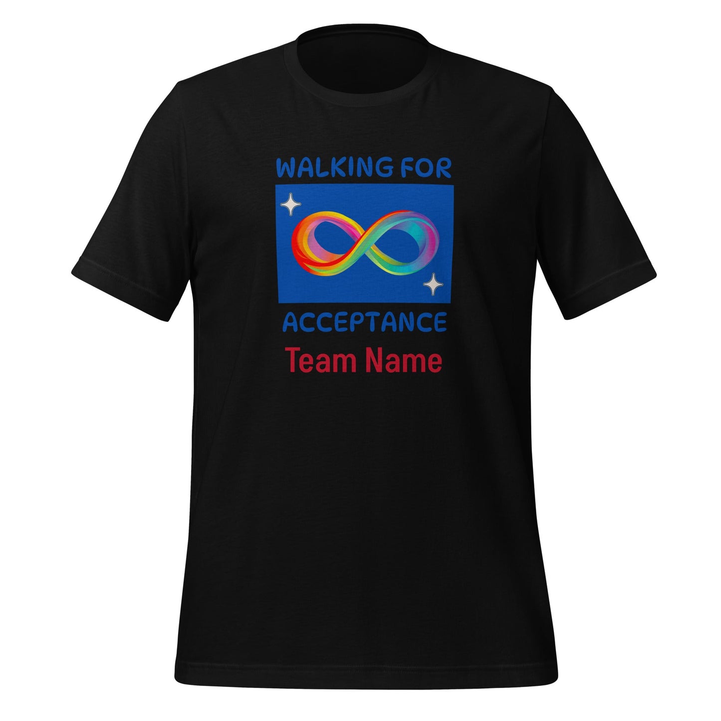 Custom Autism Walk Team Shirt "Walking for Acceptance" Adult Unisex t-shirt Affordable ABA Materials