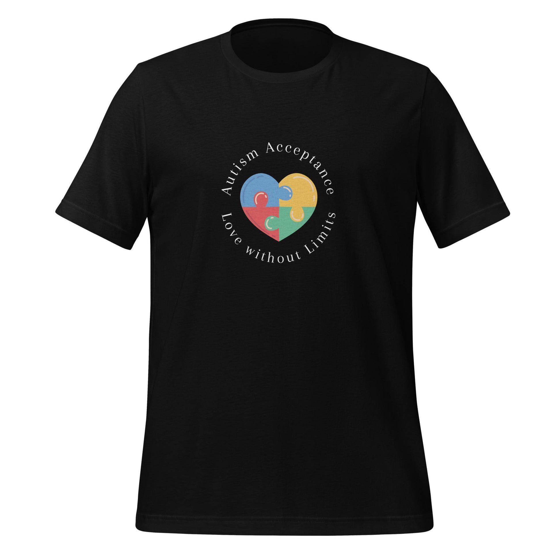 Autism Acceptance T-Shirt - Spread Love Without Limits Unisex Shirt Affordable ABA Materials