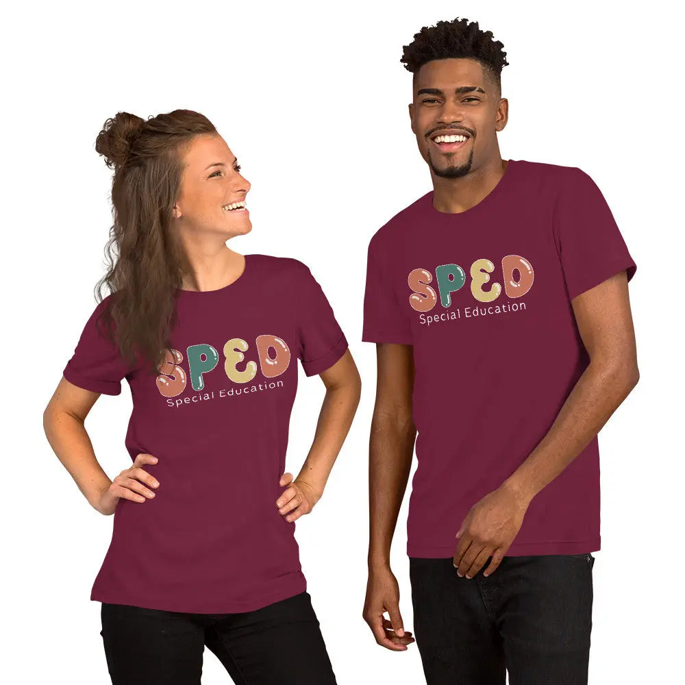 Cute SPED Unisex T-Shirt for Special Education Teachers and Aides SPED Initials Tee Perfect Gift Idea Teacher Appreciation Special Needs Affordable ABA Materials