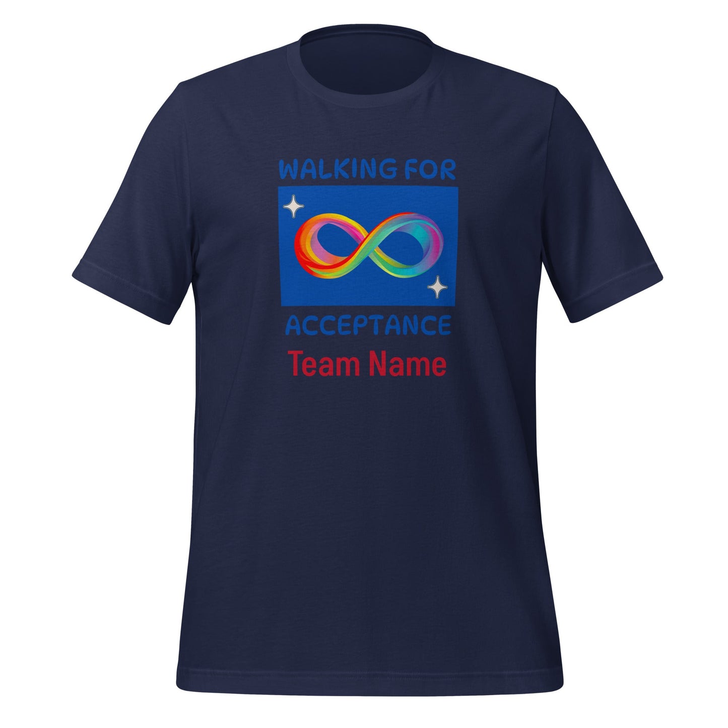Custom Autism Walk Team Shirt "Walking for Acceptance" Adult Unisex t-shirt Affordable ABA Materials