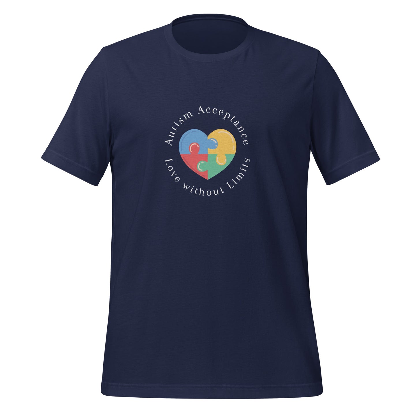 Autism Acceptance T-Shirt - Spread Love Without Limits Unisex Shirt Affordable ABA Materials