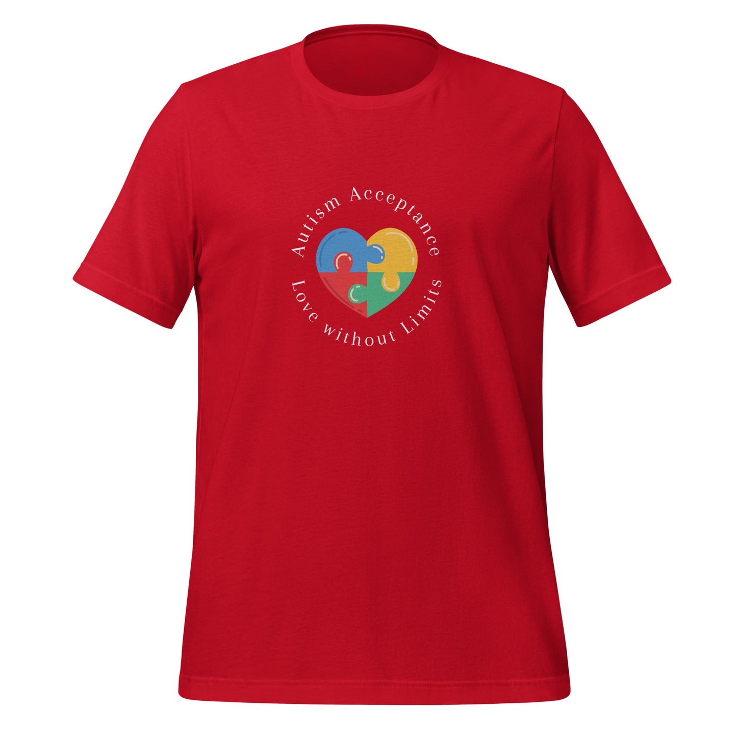 Autism Acceptance T-Shirt - Spread Love Without Limits Unisex Shirt Affordable ABA Materials