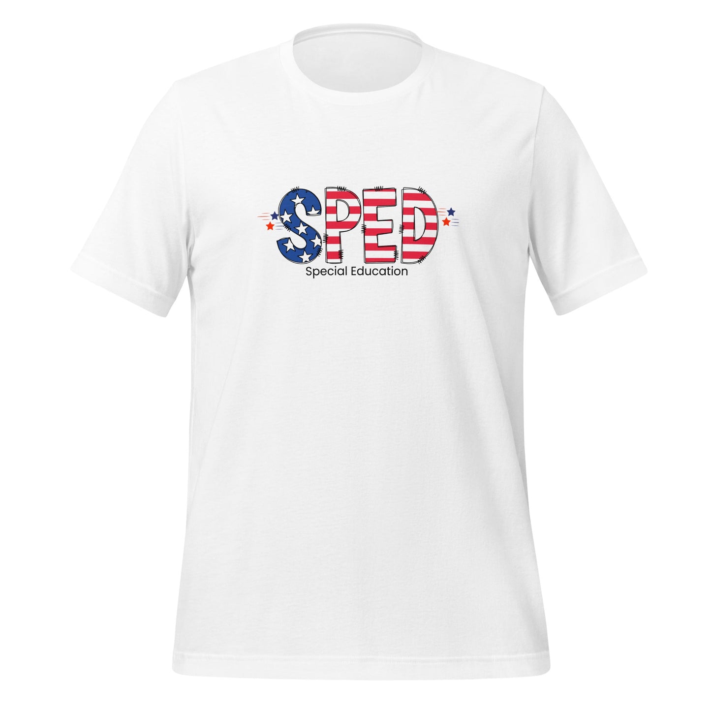 Patriotic Shirt for Special Educators-Celebrate Independence Day in Style with this Red White and Blue Unisex Shirt Affordable ABA Materials