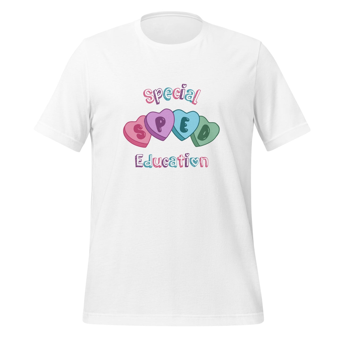 Valentine's Day SPED Hearts Unisex T-Shirt for Special Educators Affordable ABA Materials