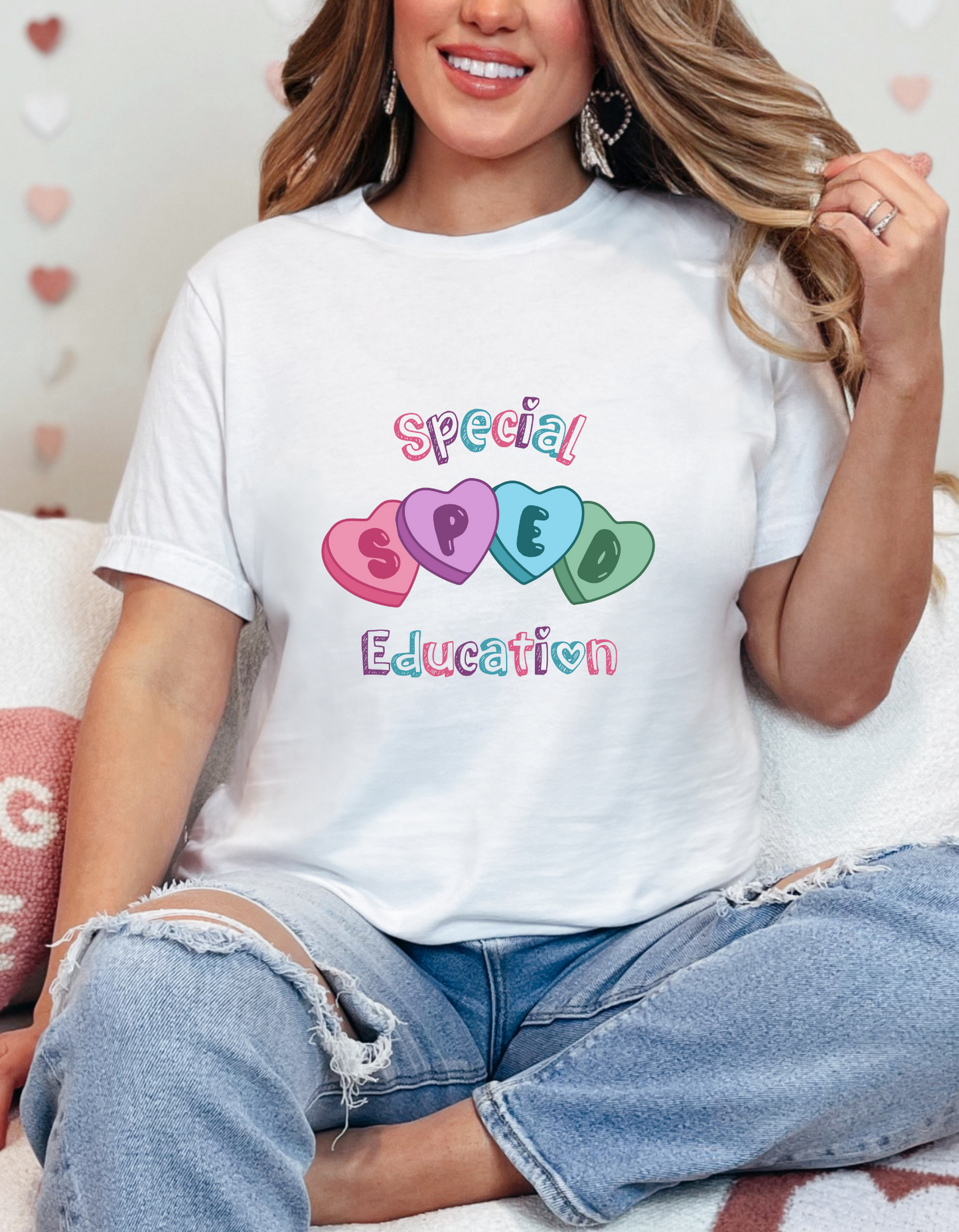 Valentine's Day SPED Unisex T-Shirt for Special Education Teachers and Classroom Aides- Perfect Gift for SDC Classroom Staff