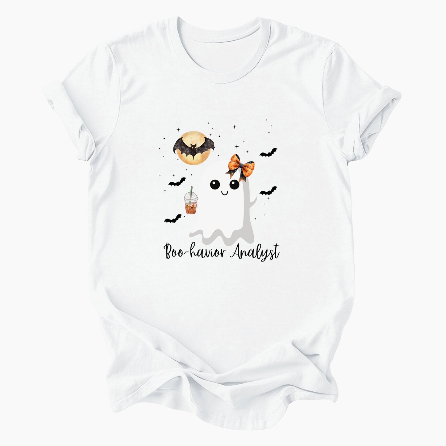 Cute Halloween Ghost Unisex Shirt for Behavior Analysts Printify