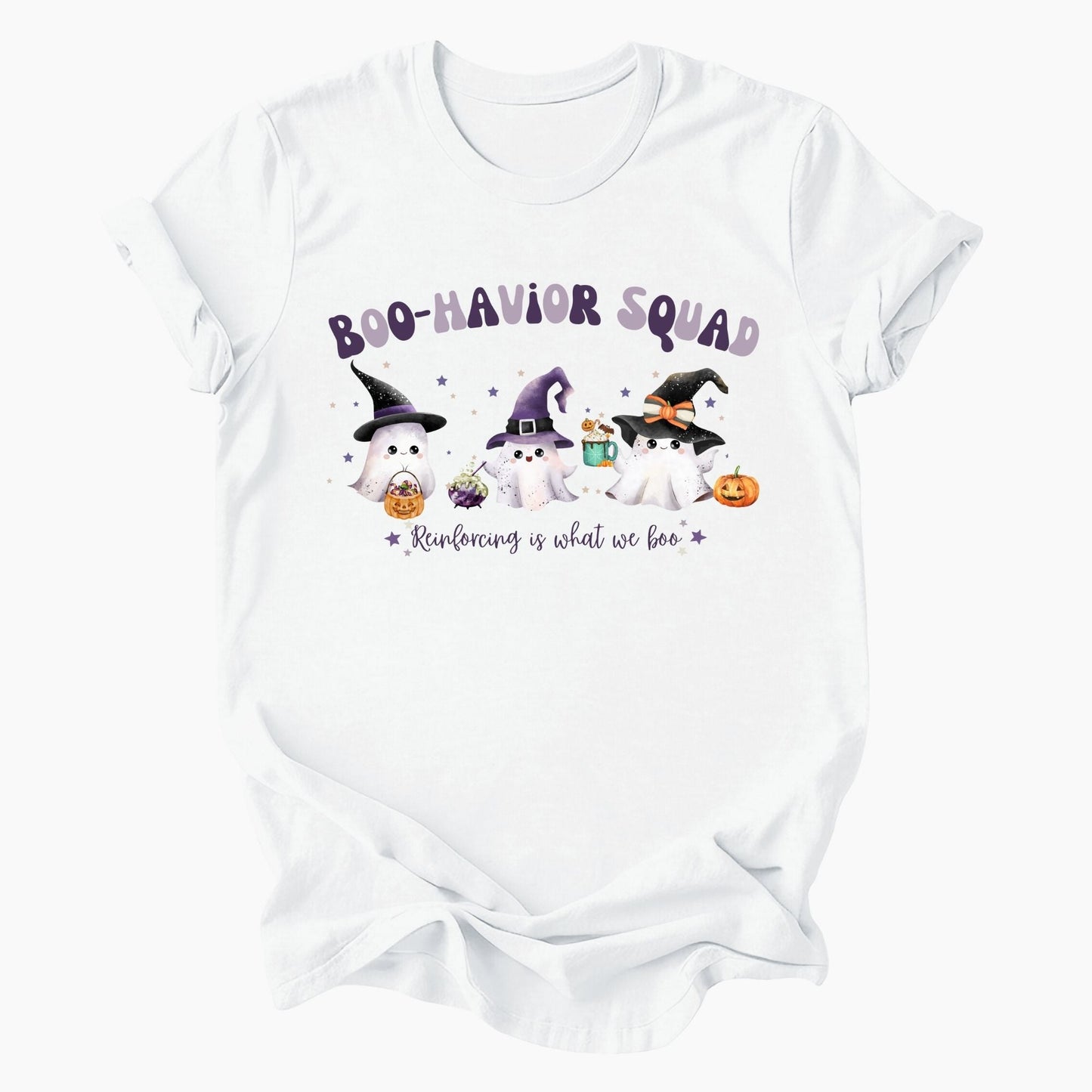 ABA Team Halloween T-Shirt- Cute Boo-havior Squad Unisex t-shirt Affordable ABA Materials