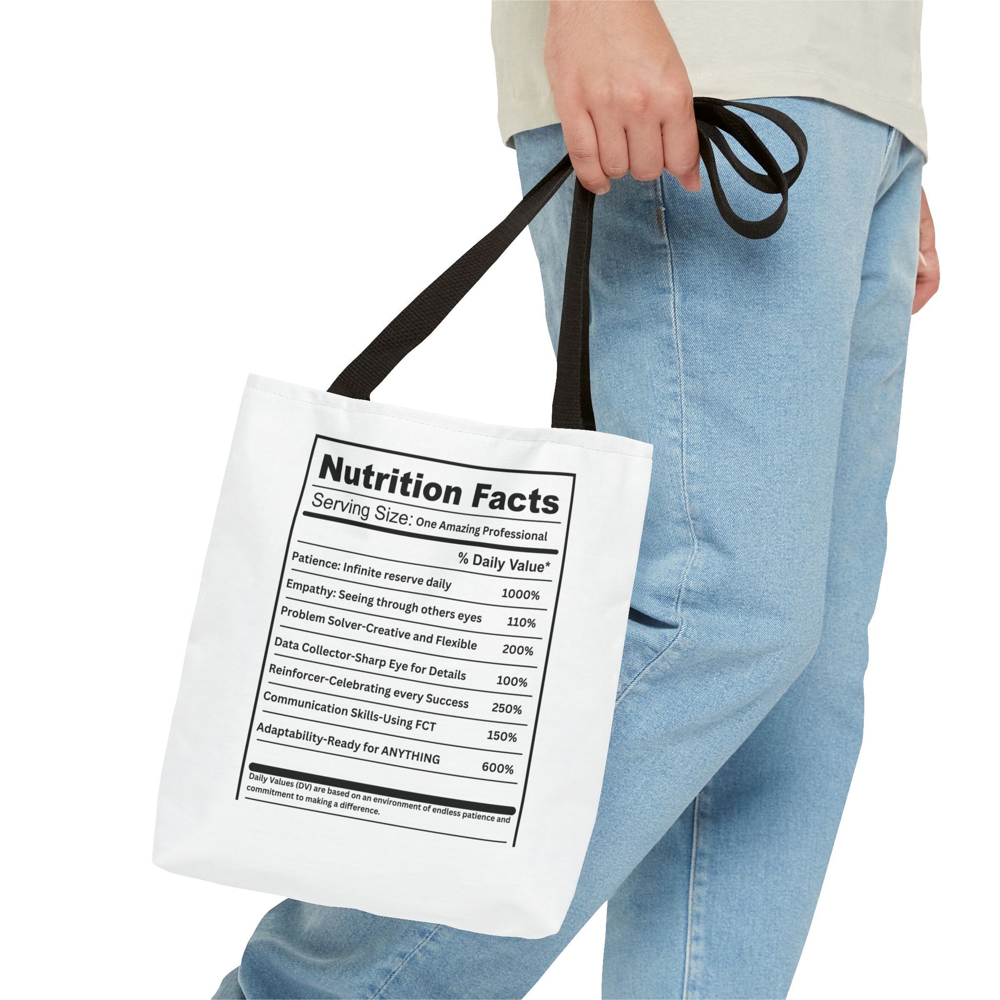 Behavior Technician Nutrition Facts Tote Bag Printify