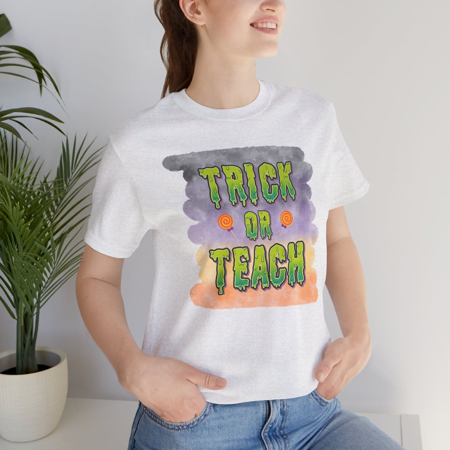 Fun Teacher Halloween Shirt- Unisex Design for Educators Trick or Teach