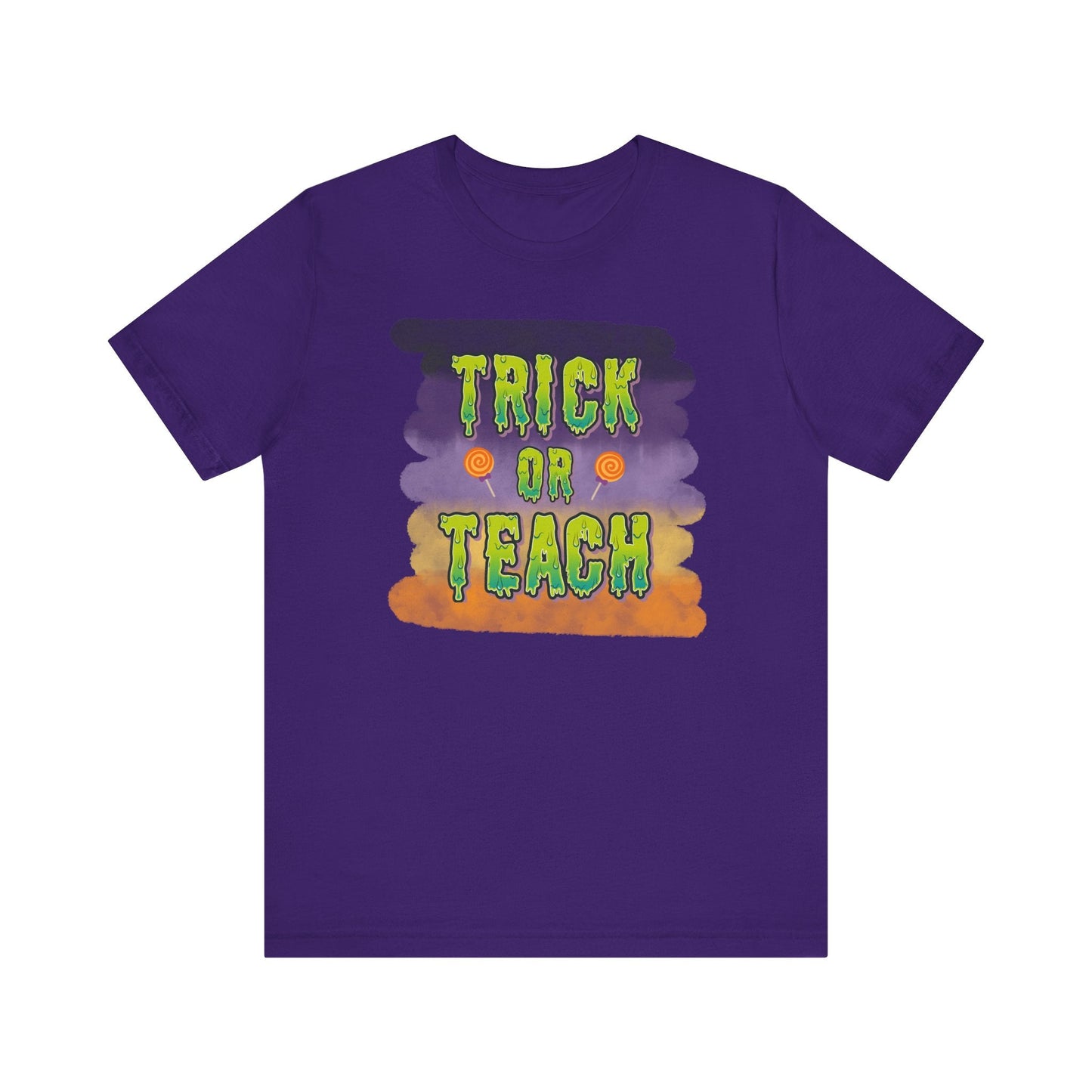 Fun Teacher Halloween Shirt- Unisex Design for Educators Trick or Teach Printify