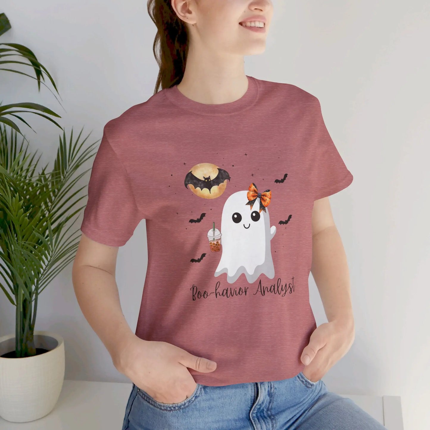 Cute Halloween Ghost Unisex Shirt for Behavior Analysts Printify