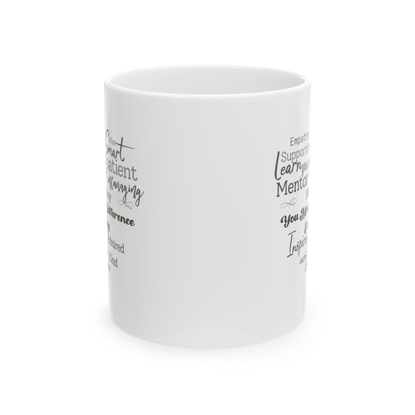 Custom Heart Word Cloud Mug – Personalized Name Gift for Mentors, Teachers & Caregivers Affordable ABA Materials