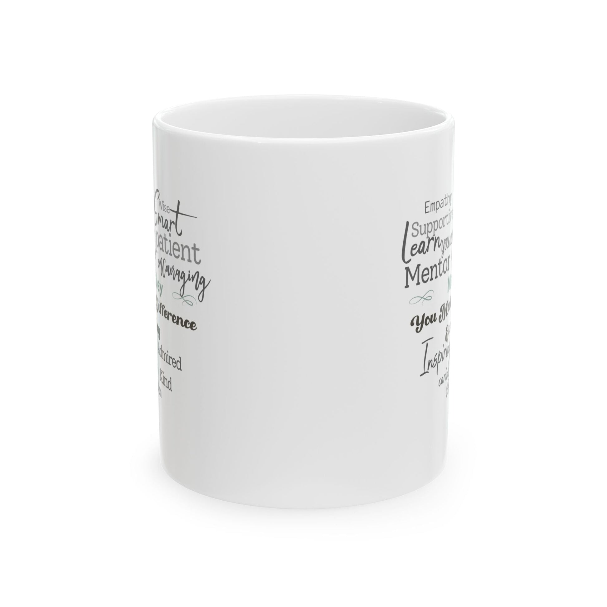 Custom Heart Word Cloud Mug – Personalized Name Gift for Mentors, Teachers & Caregivers Affordable ABA Materials