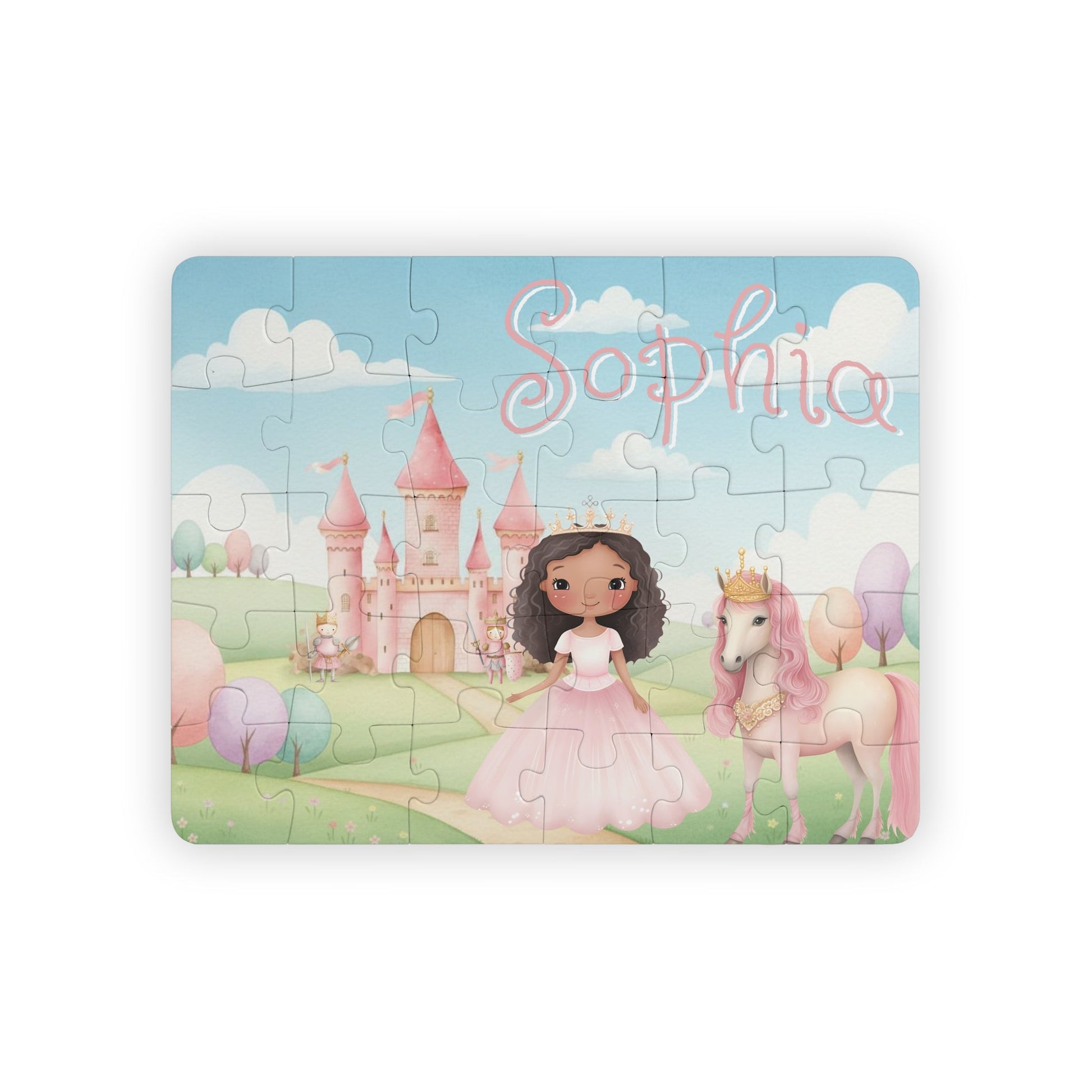 Choose Your Princess Personalized Puzzle – Custom Name Castle Jigsaw for Kids Printify