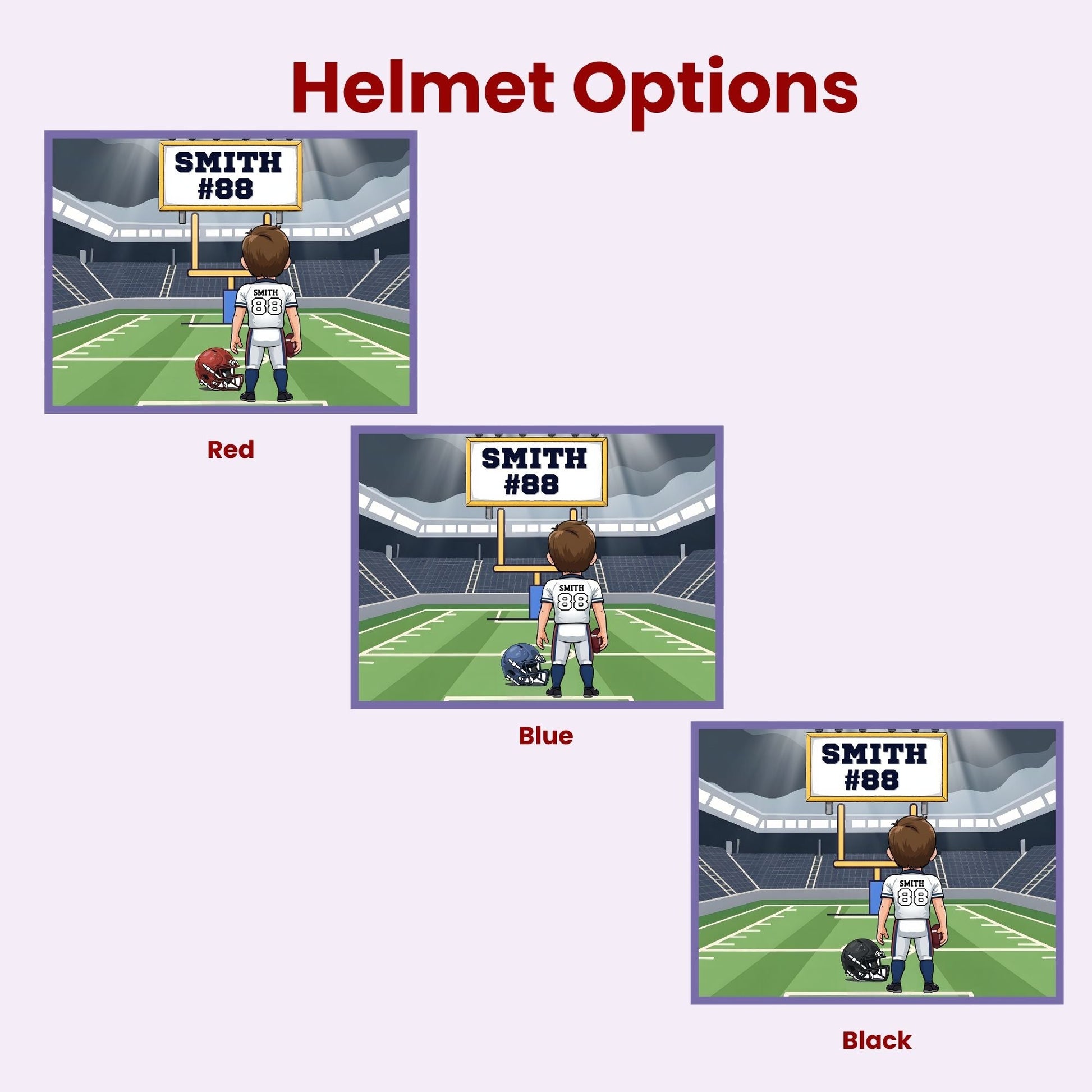 Personalized Football Player Puzzle – Custom Name, Number & Helmet Color (30-Piece) Printify