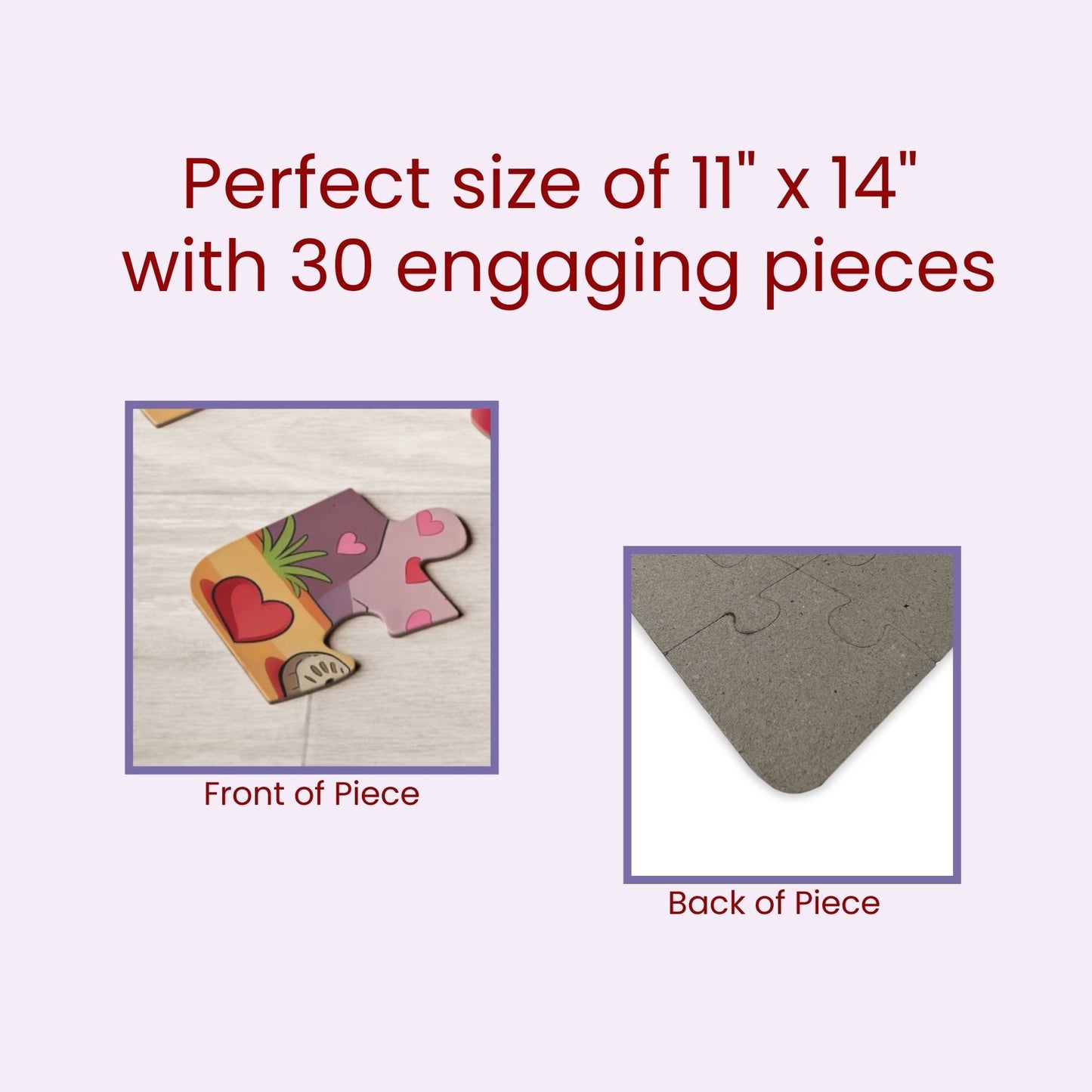 Personalized Valentine Dino Puzzle – 30-Piece Name Puzzle for Kids Printify