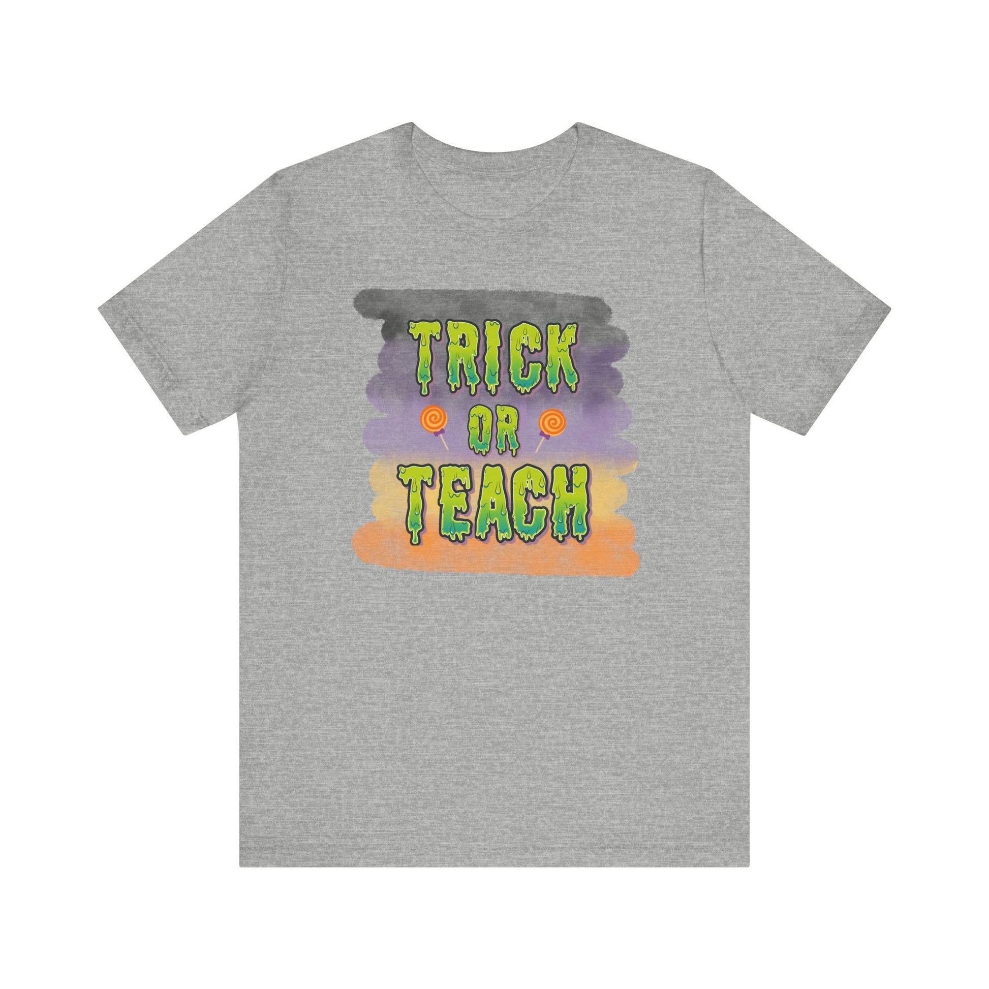Fun Teacher Halloween Shirt- Unisex Design for Educators Trick or Teach Printify