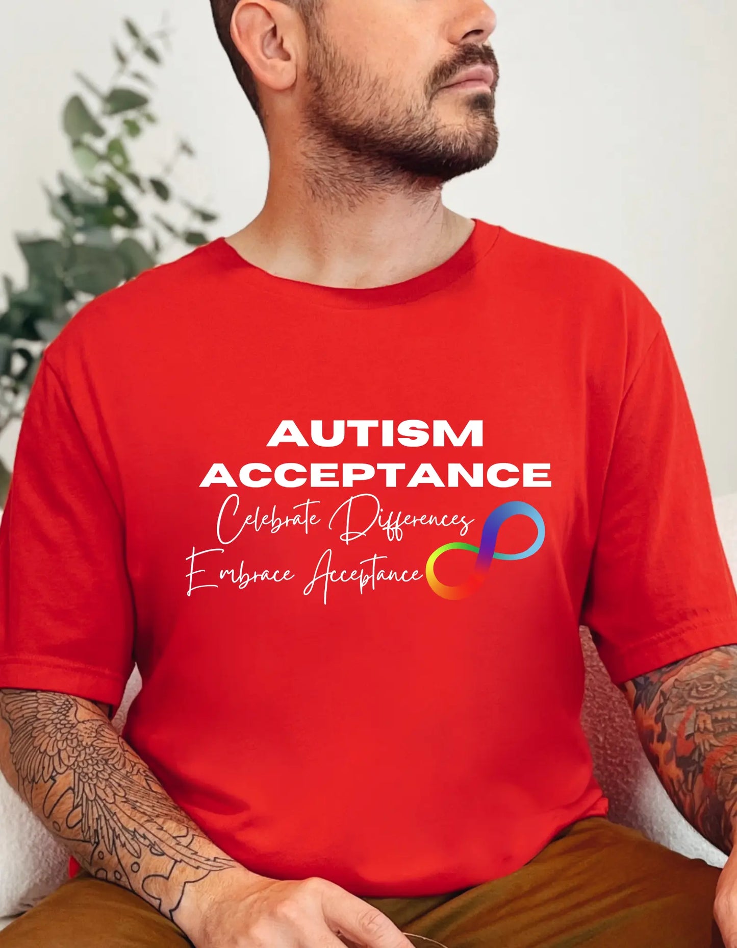 Autism Acceptance Unisex T-Shirt - Celebrate Differences Tee Spread the Message of Acceptance in Support of the Autism Community Affordable ABA Materials