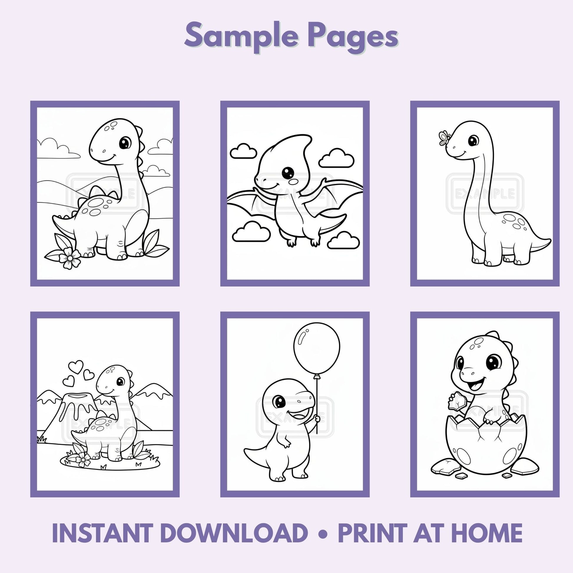 Dino Friends Printable Coloring Book – 20 Kawaii Dinosaur Pages (PDF Download) Affordable ABA Materials