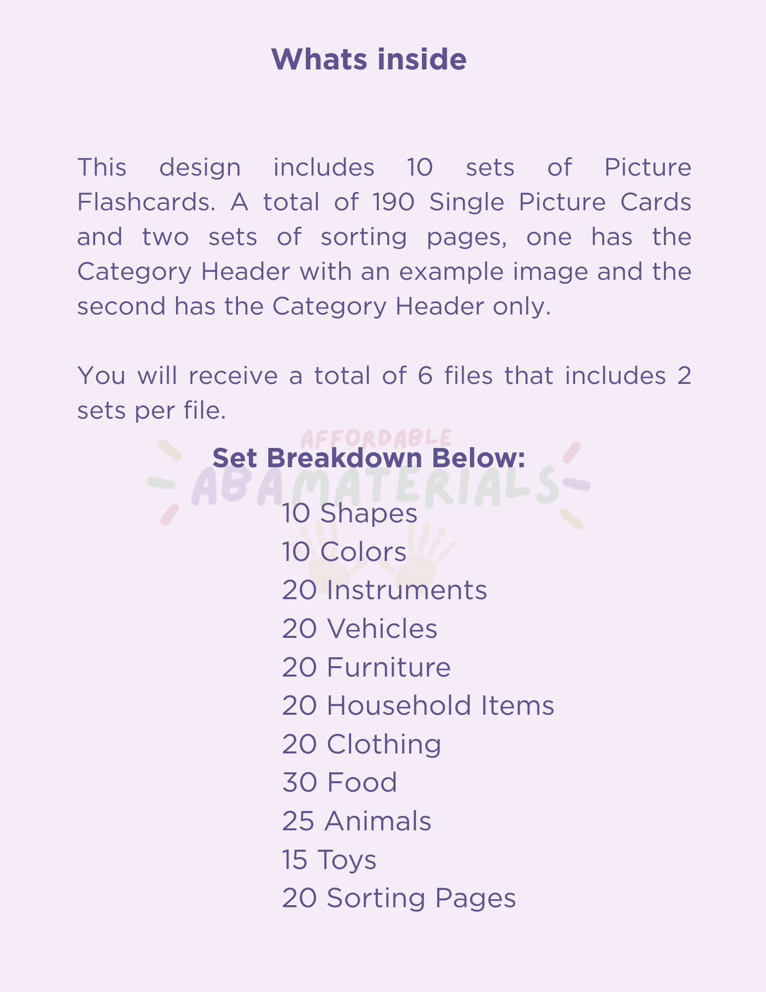Category Flashcard Mega Bundle – 190 Real Photo Cards and Sorting Pages -Printable PDF Affordable ABA Materials