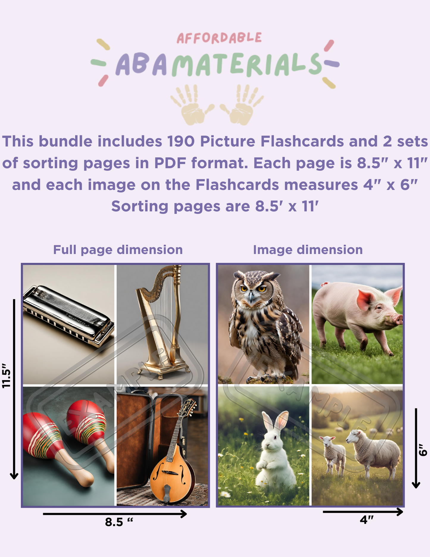 Category Flashcard Mega Bundle – 190 Real Photo Cards and Sorting Pages -Printable PDF Affordable ABA Materials