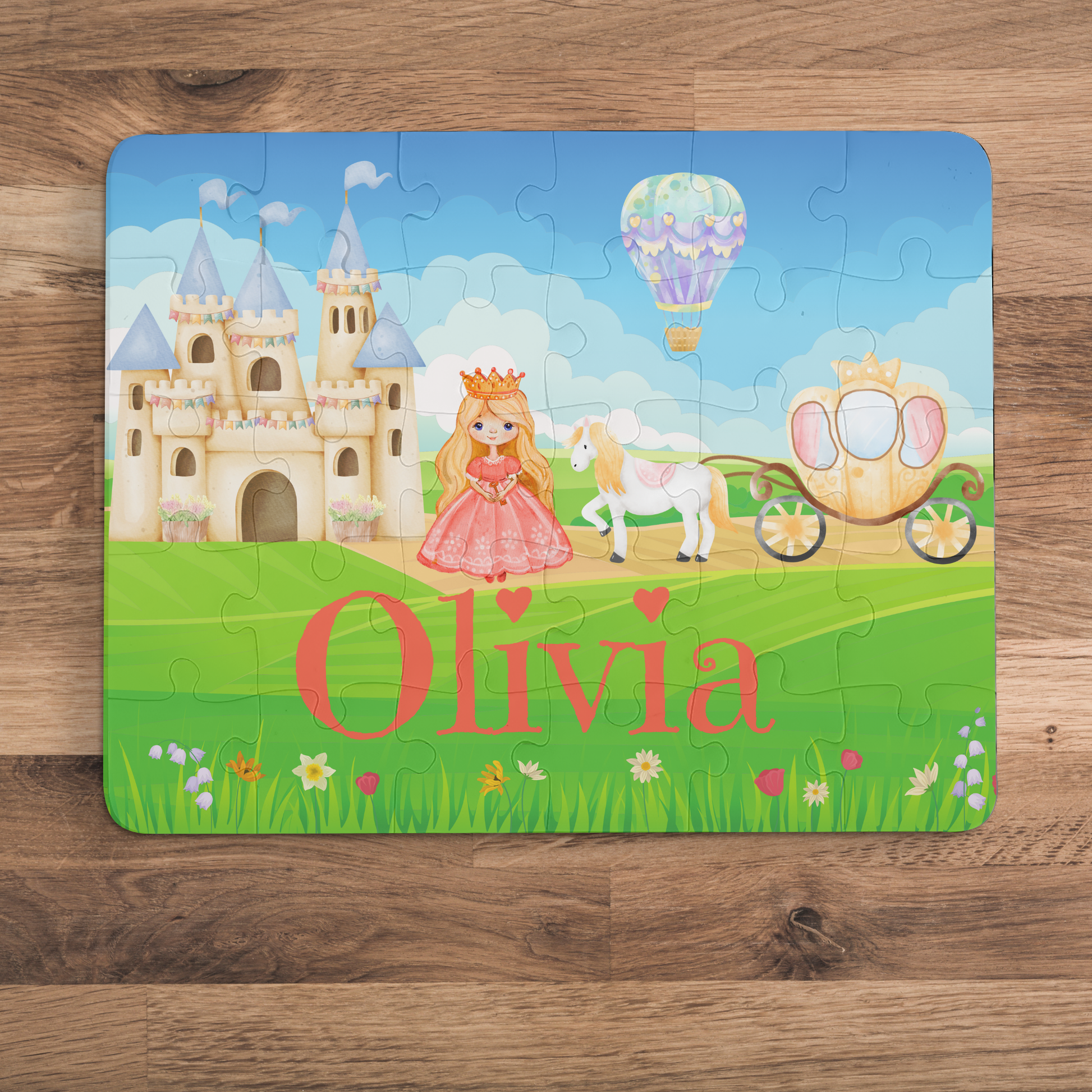 Personalized Princess Castle 30-Piece Puzzle-Educational Toy, Gift for Children Printify