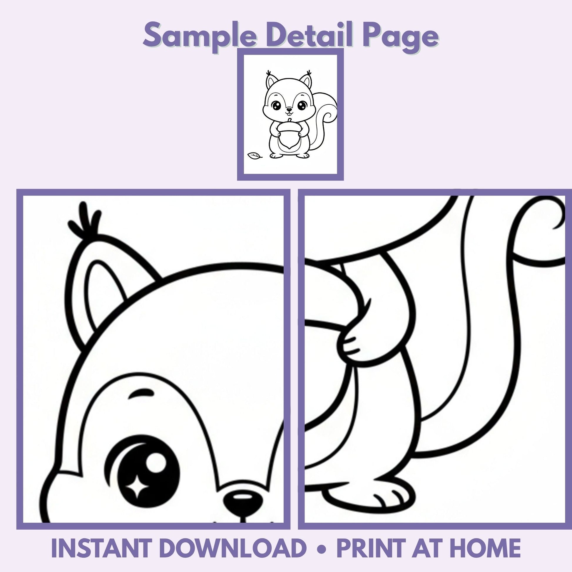 Cozy Autumn Critters Printable Coloring Book 20 Pages (PDF Download) Affordable ABA Materials