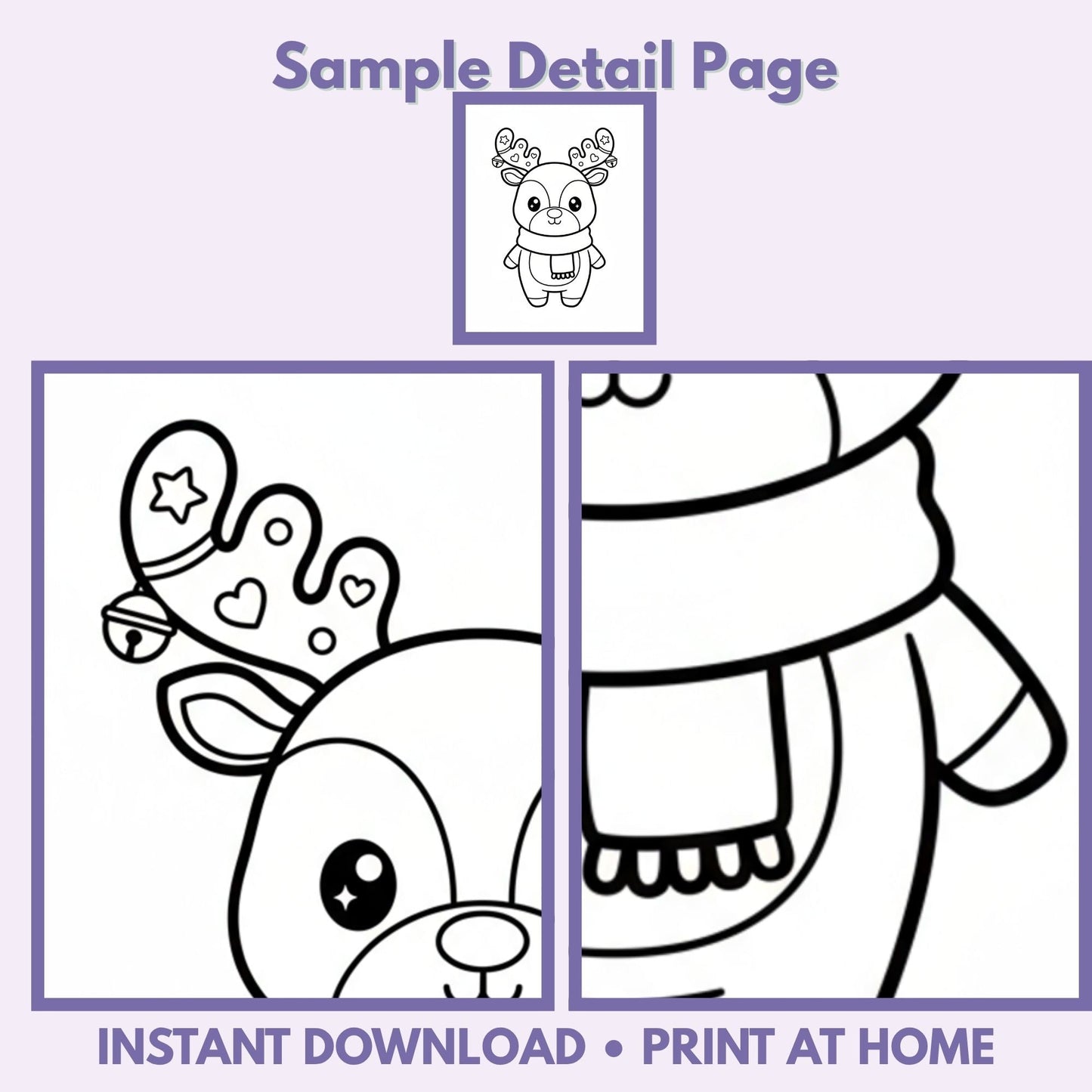 Winter Friends Kawaii Coloring Book Printable (20 Pages) Affordable ABA Materials