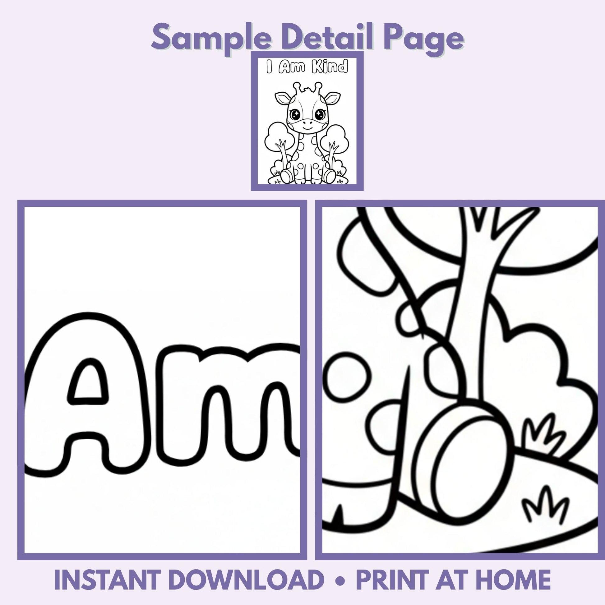 Little Affirmations Coloring Book – Printable Positive Coloring Pages for Kids (20 Sheets) Affordable ABA Materials