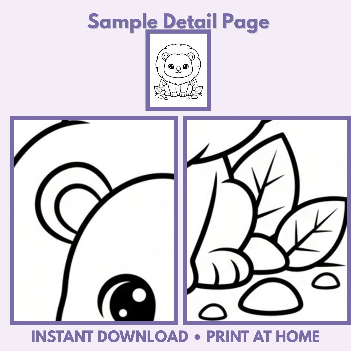 Zoo Friends Kawaii Style Coloring Book Printable (20 Pages) Affordable ABA Materials