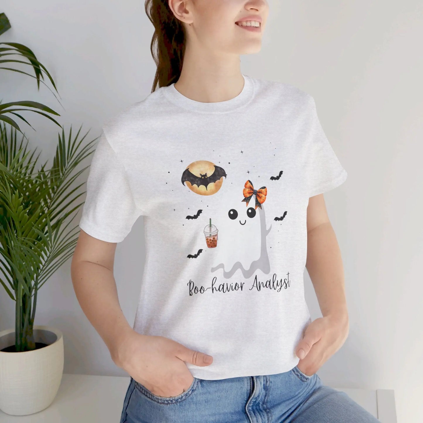 Cute Halloween Ghost Unisex Shirt for Behavior Analysts Printify