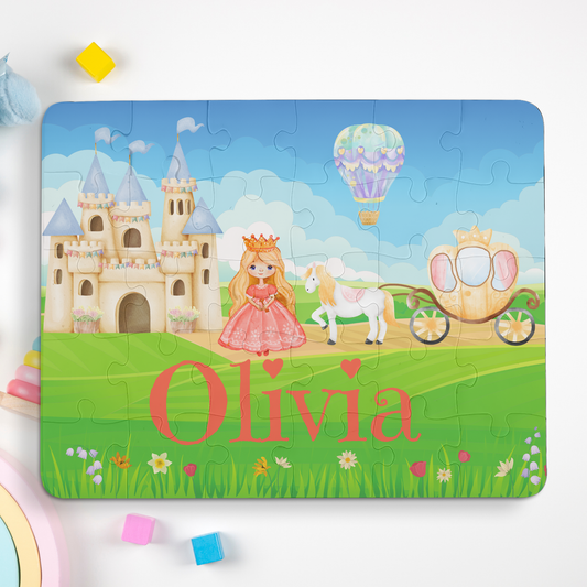 Personalized Princess Castle 30-Piece Puzzle-Educational Toy, Gift for Children Printify