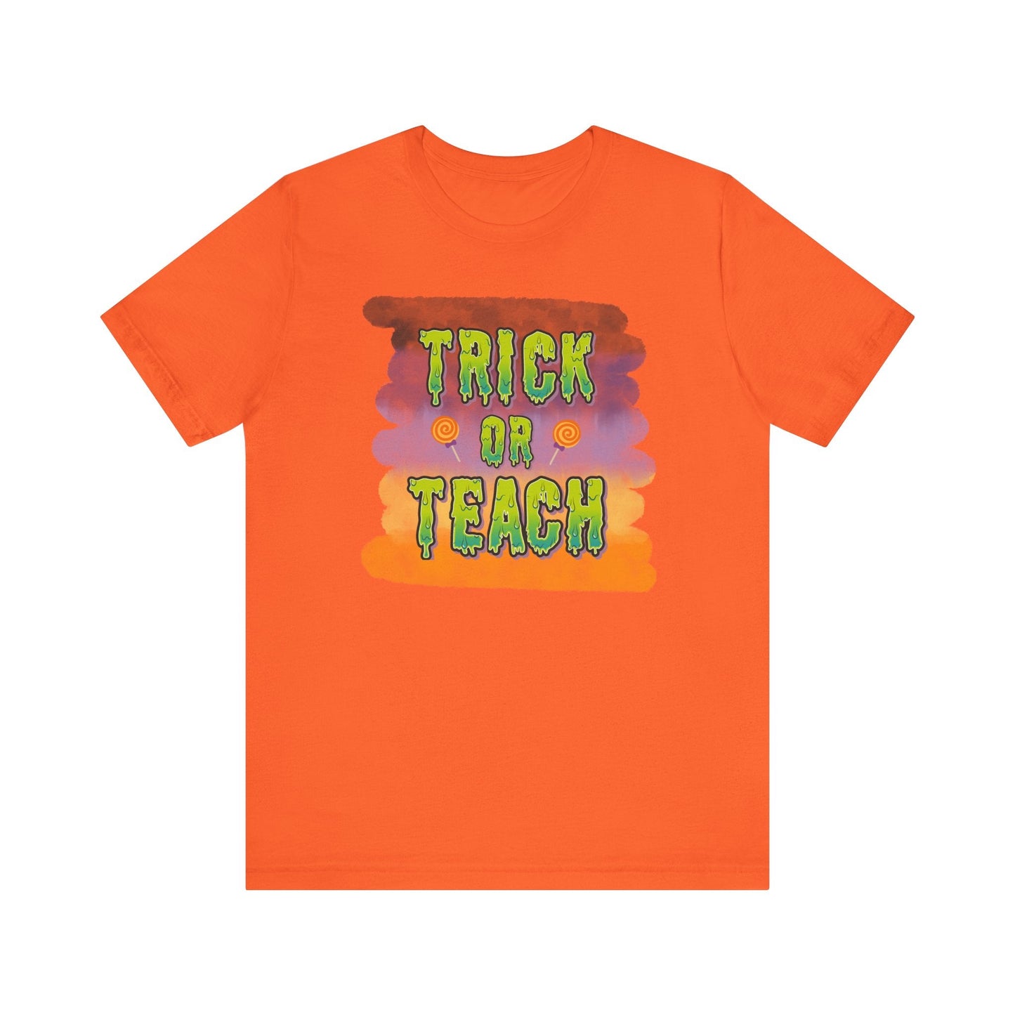 Fun Teacher Halloween Shirt- Unisex Design for Educators Trick or Teach Printify