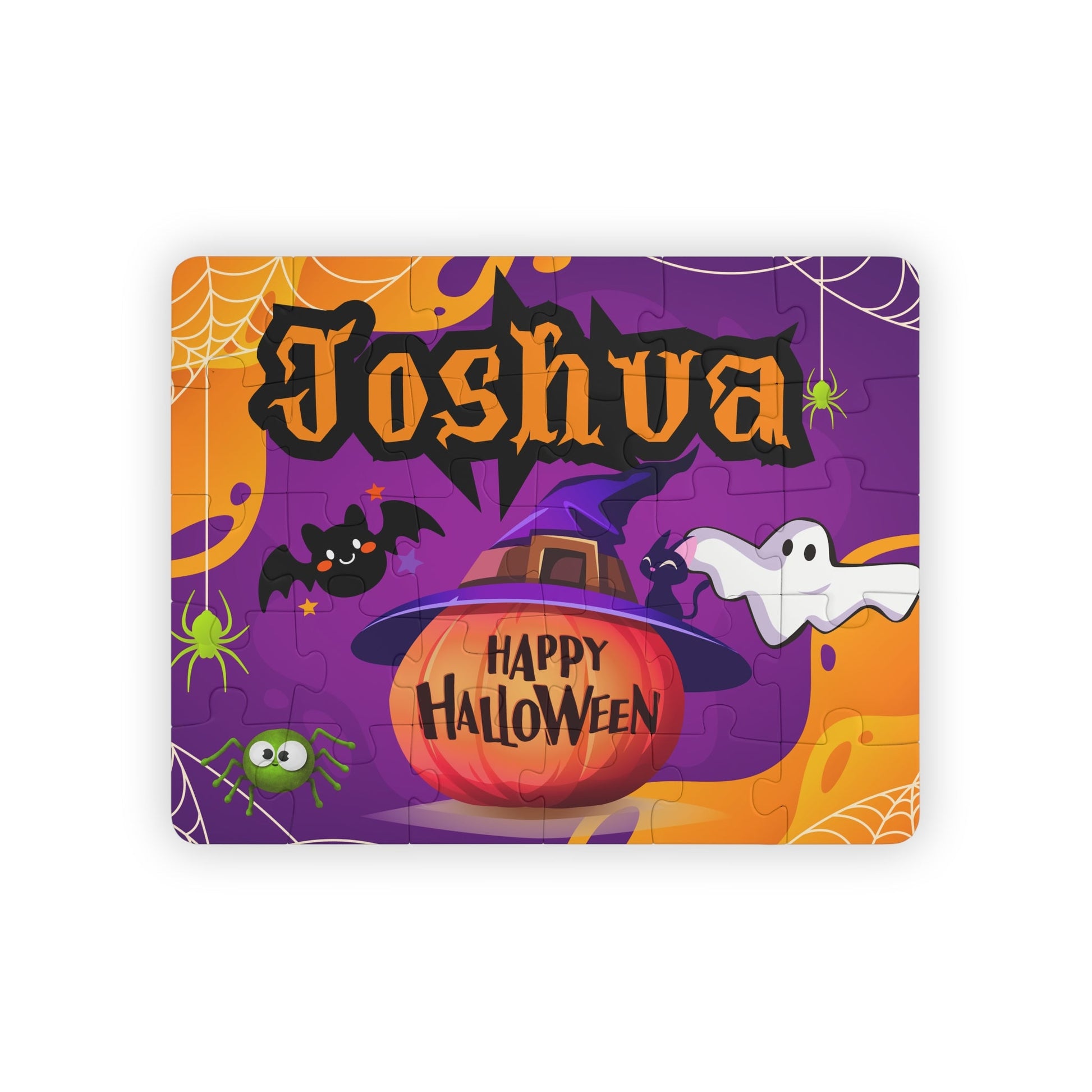 Cute Ghost & Pumpkin Halloween Puzzle – Personalized 30-Piece Puzzle for Kids Printify