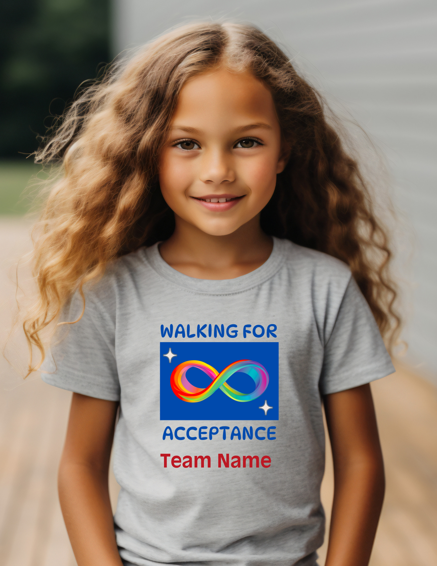 Custom Autism Walk Team Shirt "Walking for Acceptance" Youth Unisex t-shirt