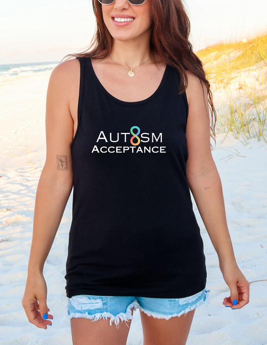 Autism Acceptance Tank Top with Infinity Symbol – Advocate in Style Unisex Design Affordable ABA Materials