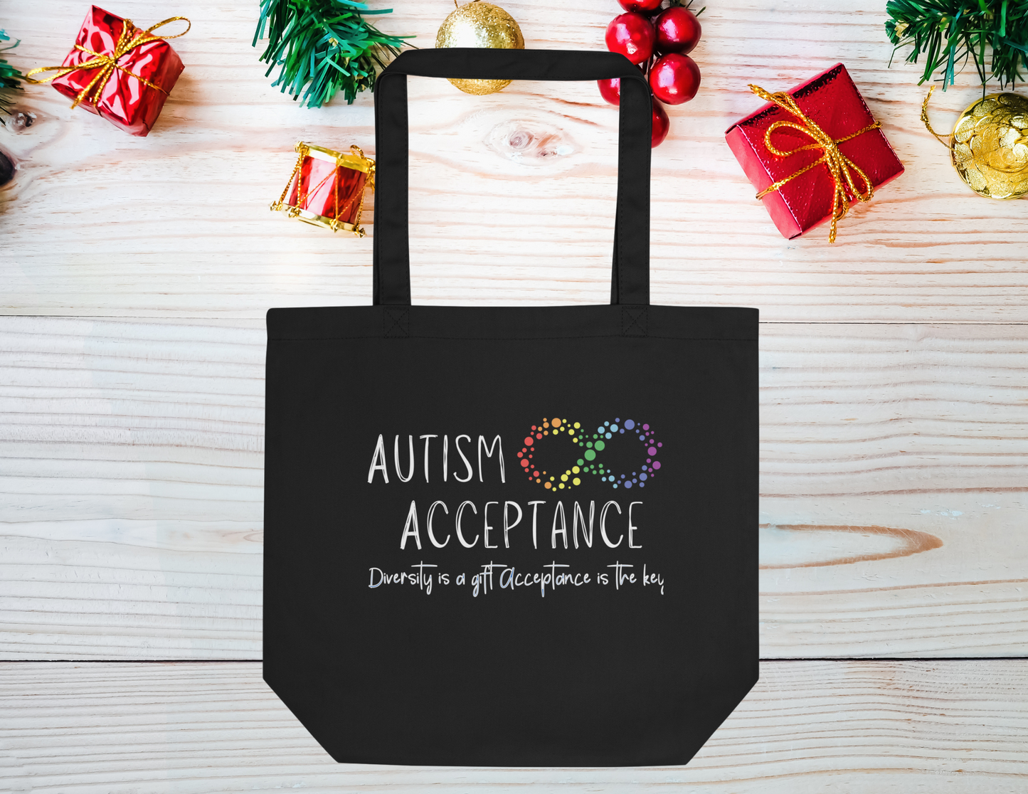 Autism Acceptance Bag - Spread the Message of Acceptance and Diversity Tote Bag with Option to Personalize Affordable ABA Materials