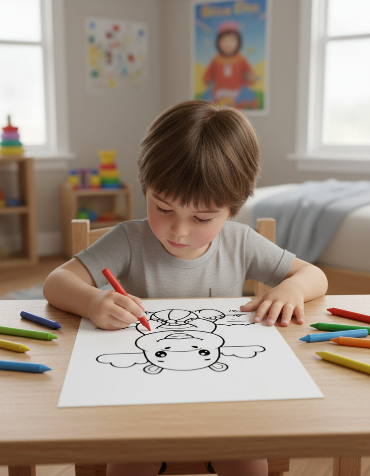 Zoo Friends Kawaii Style Coloring Book Printable (20 Pages) Affordable ABA Materials