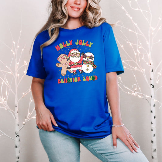 Holly Jolly Behavior Squad Unisex Shirt – Festive ABA Team Holiday Tee for Behavior Analysts & Technicians Affordable ABA Materials