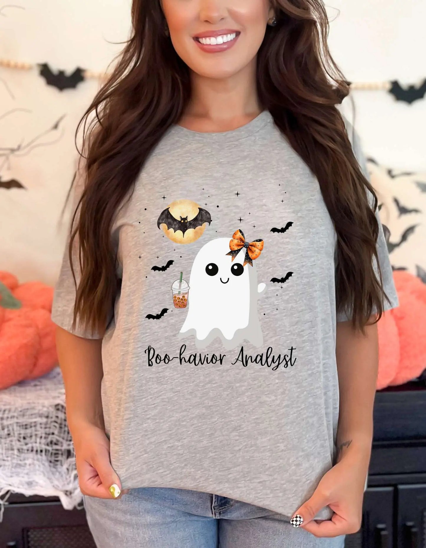 Cute Halloween Ghost Unisex Shirt for Behavior Analysts Printify