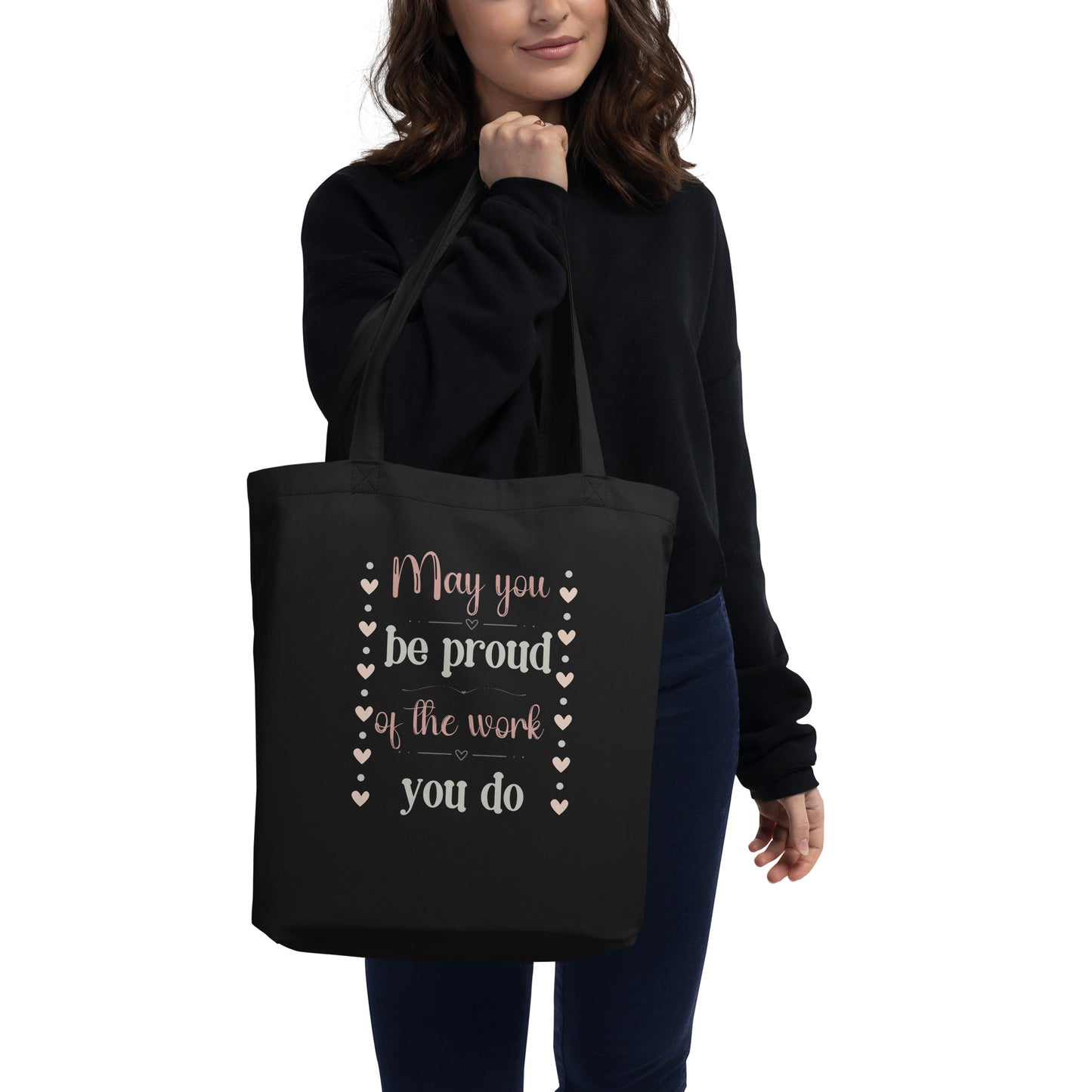 Inspirational Tote Bag - "Proud of the Work You Do" Message Perfect for ABA Professionals, Therapists, or Teachers Affordable ABA Materials