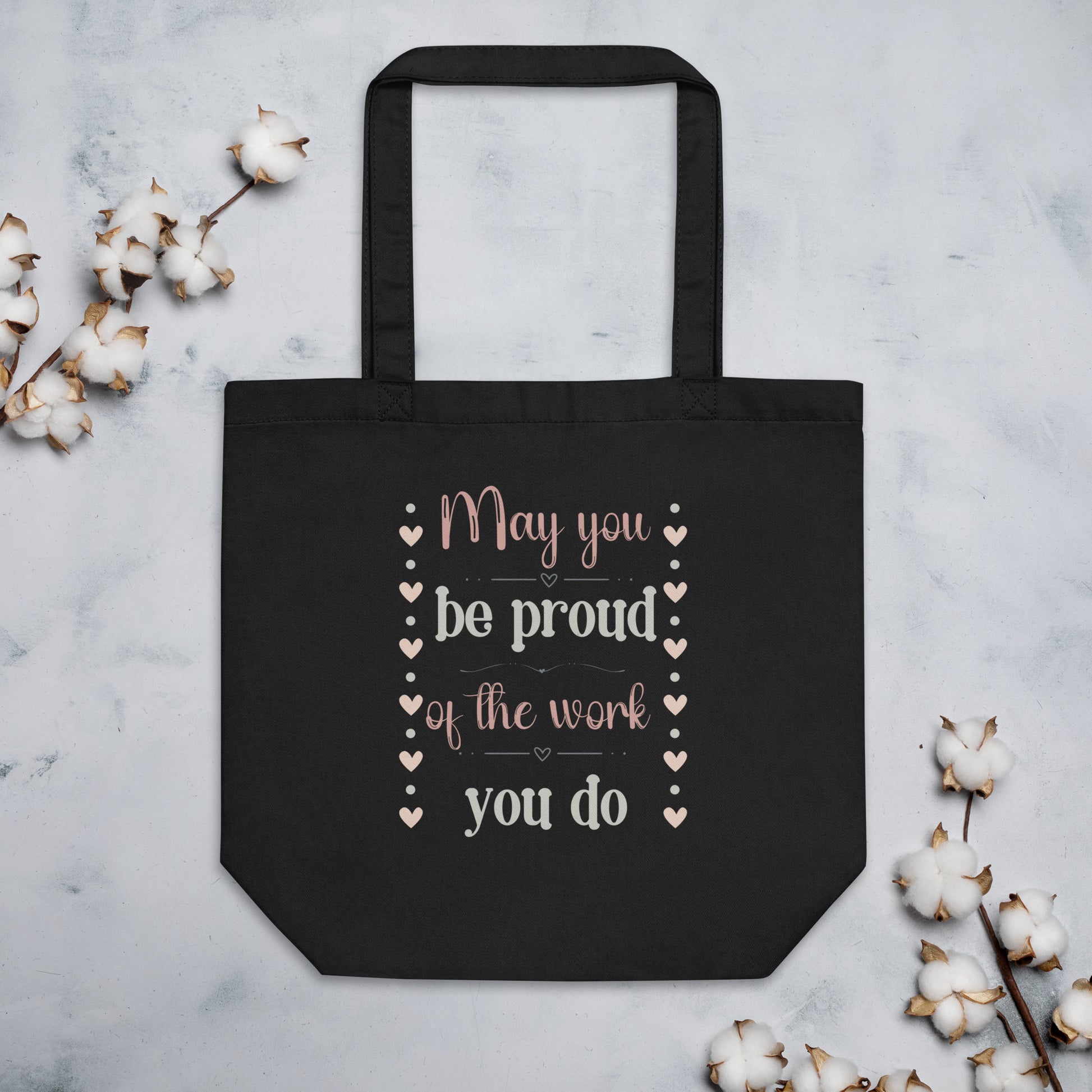 Inspirational Tote Bag - "Proud of the Work You Do" Message Perfect for ABA Professionals, Therapists, or Teachers Affordable ABA Materials