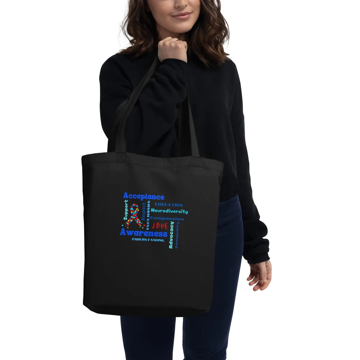 Autism Acceptance Tote Bag- Show Your Support with this Inspiring Eco Tote Bag Perfect Gift for Therapist Teacher Affordable ABA Materials