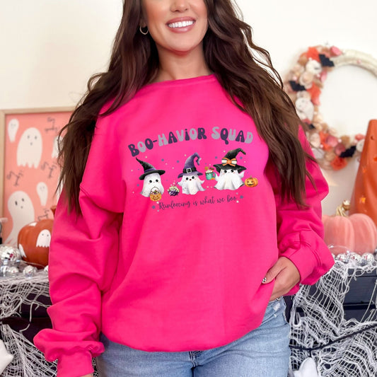 Boo-havior Squad Sweatshirt – ABA Team Unisex Sweater Gift for Behavior Analysts & Technicians Affordable ABA Materials