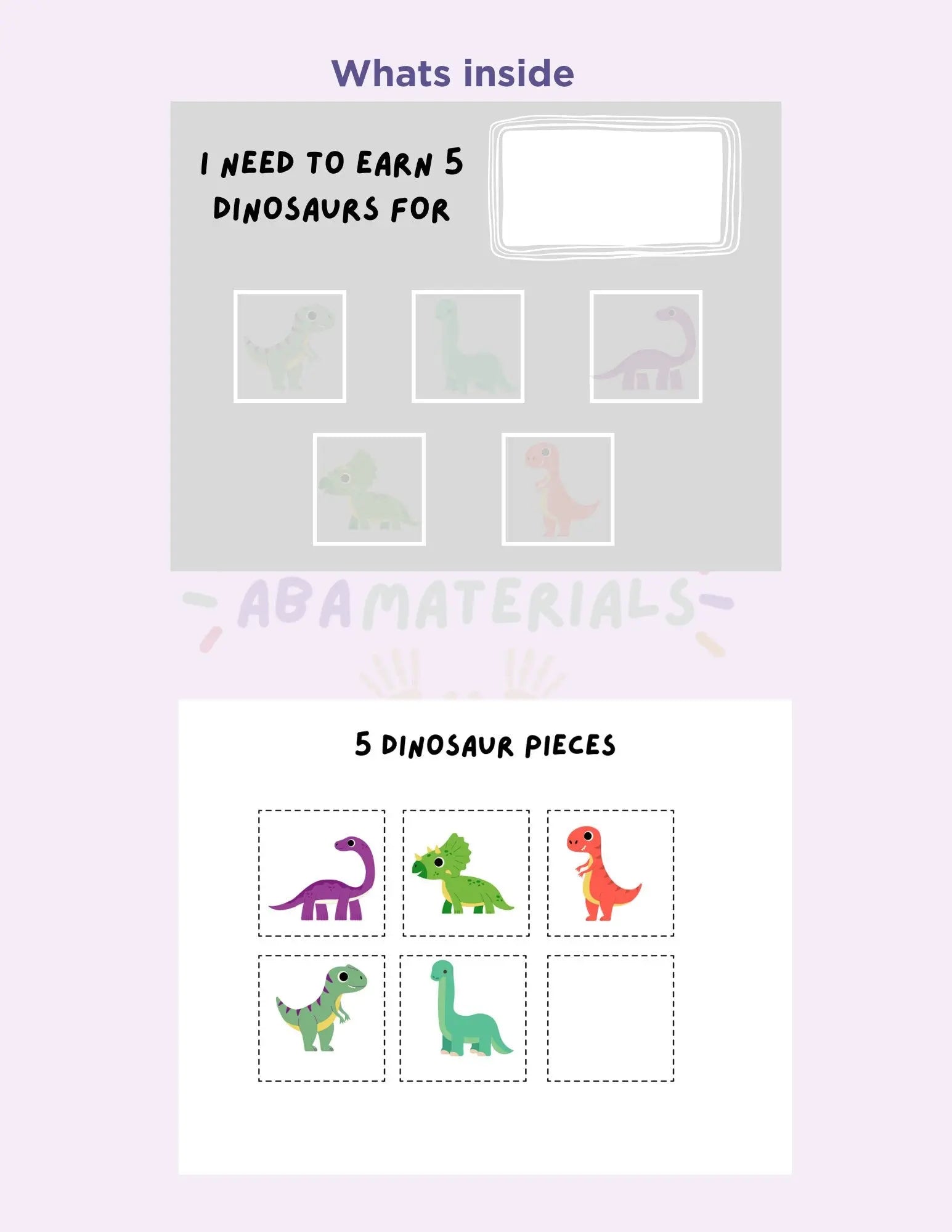 Dinosaur Themed Token Board, Token Economy Token System Reward Board Reward Chart Printable Reward Board Printable PDF I'm Working for Board My Store