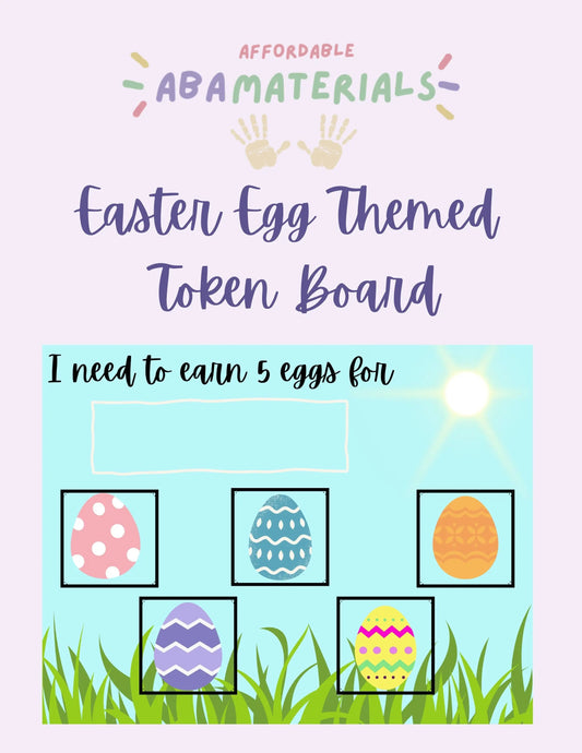 Printable Easter Egg Token Economy System - 5 Piece Token Board Reward Tokens for Reinforcing Behavior Reward Chart I'm Working for Board My Store